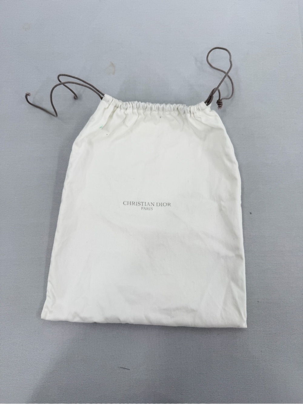 Christian Dior White Cotton Drawstring Dust Bag Storage Pouch designer packaging